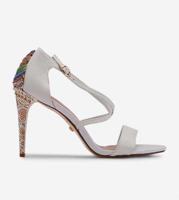 Dune London Milkshake Encrusted Ice Cream Heeled Sandals 6TH
