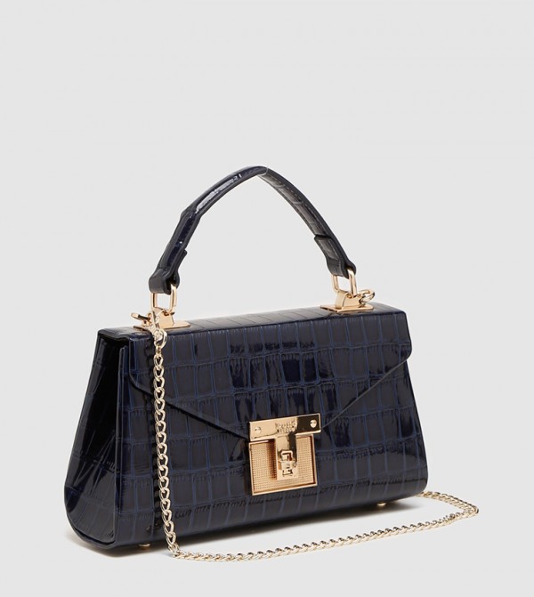 Navy evening bag with strap online