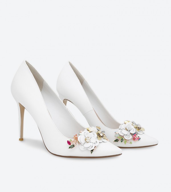 Dune best sale white pumps