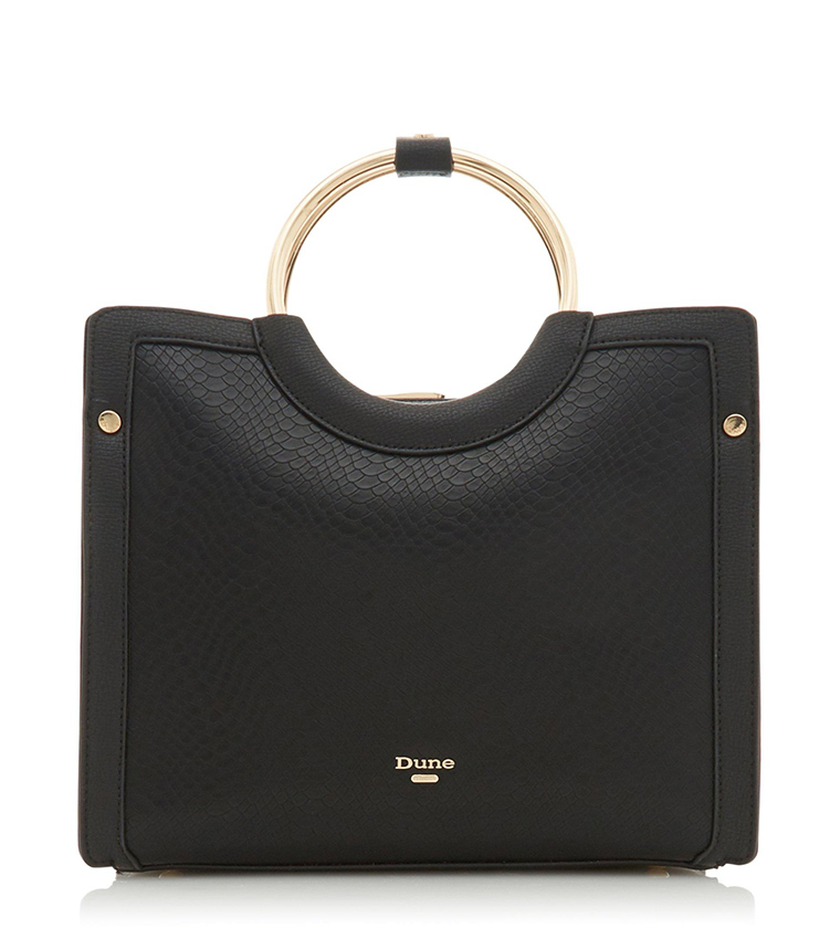 DUNE REAL LONDON 特集号　no6 Dune London | Textured Metallic Handle Zip Closure Hand Held